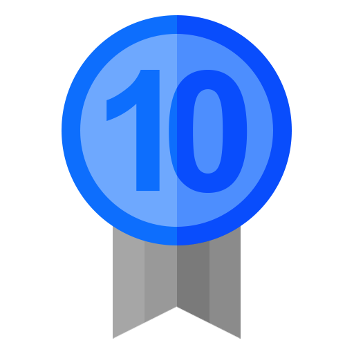 Rank 10 medal